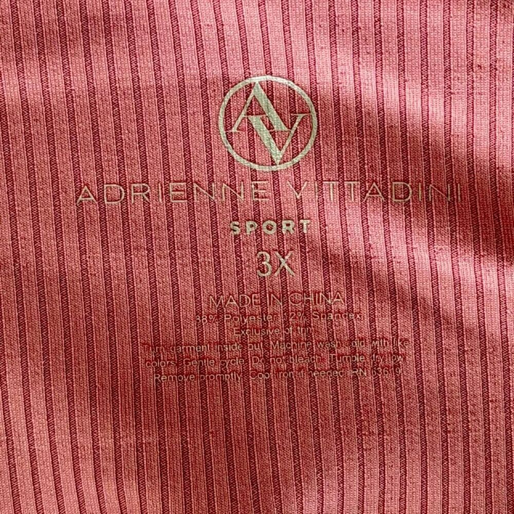 Adrienne Vittadini Women's Pink Athletic Leggings Size 3X - Picture 2 of 8